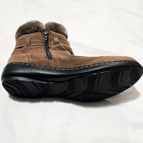 Ingaro New Brown Rushmore faux fur faux suede side zip ankle boots size 9M - Picture 12 of 16